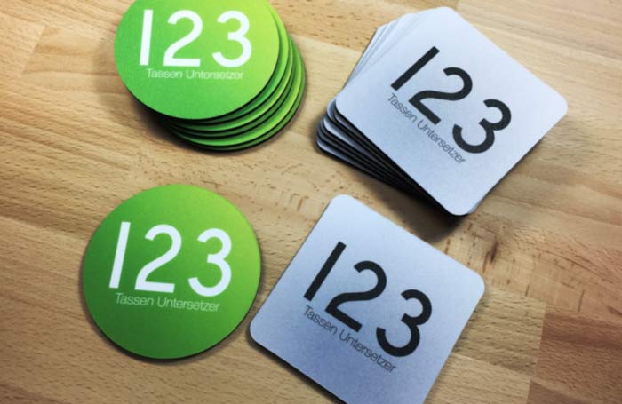 Untersetzer Muster rund und quadratisch Untersetzer Muster rund und quadratisch