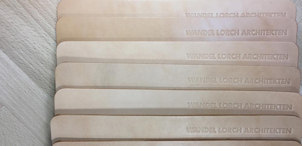 Leder Mousepad mit Kundenprägung